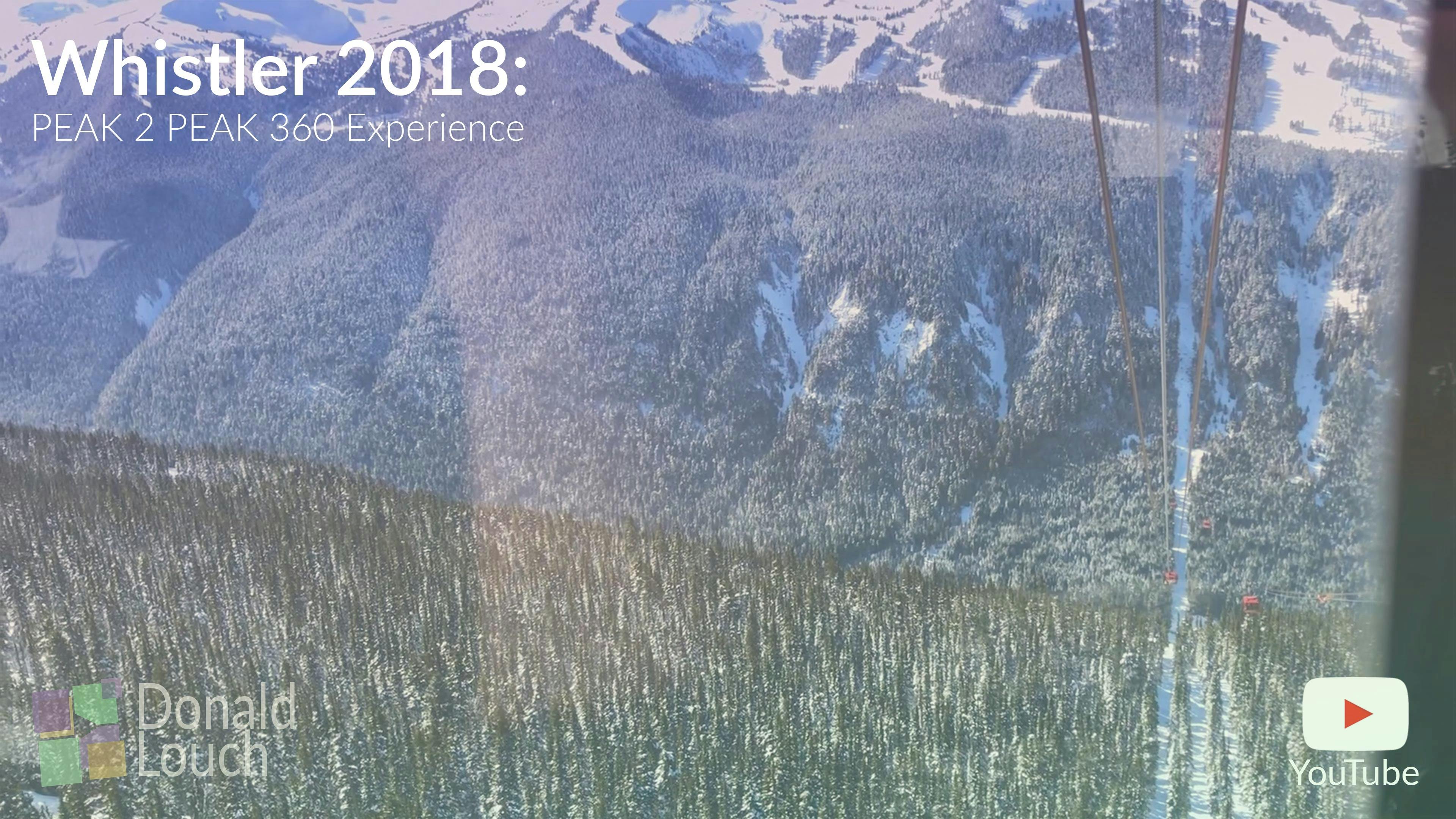 Whistler PEAK 2 PEAK 360 Experience | Whistler 2018